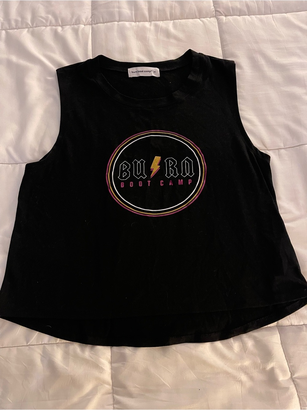 Burn Boot Camp Black Graphic Muscle Tank